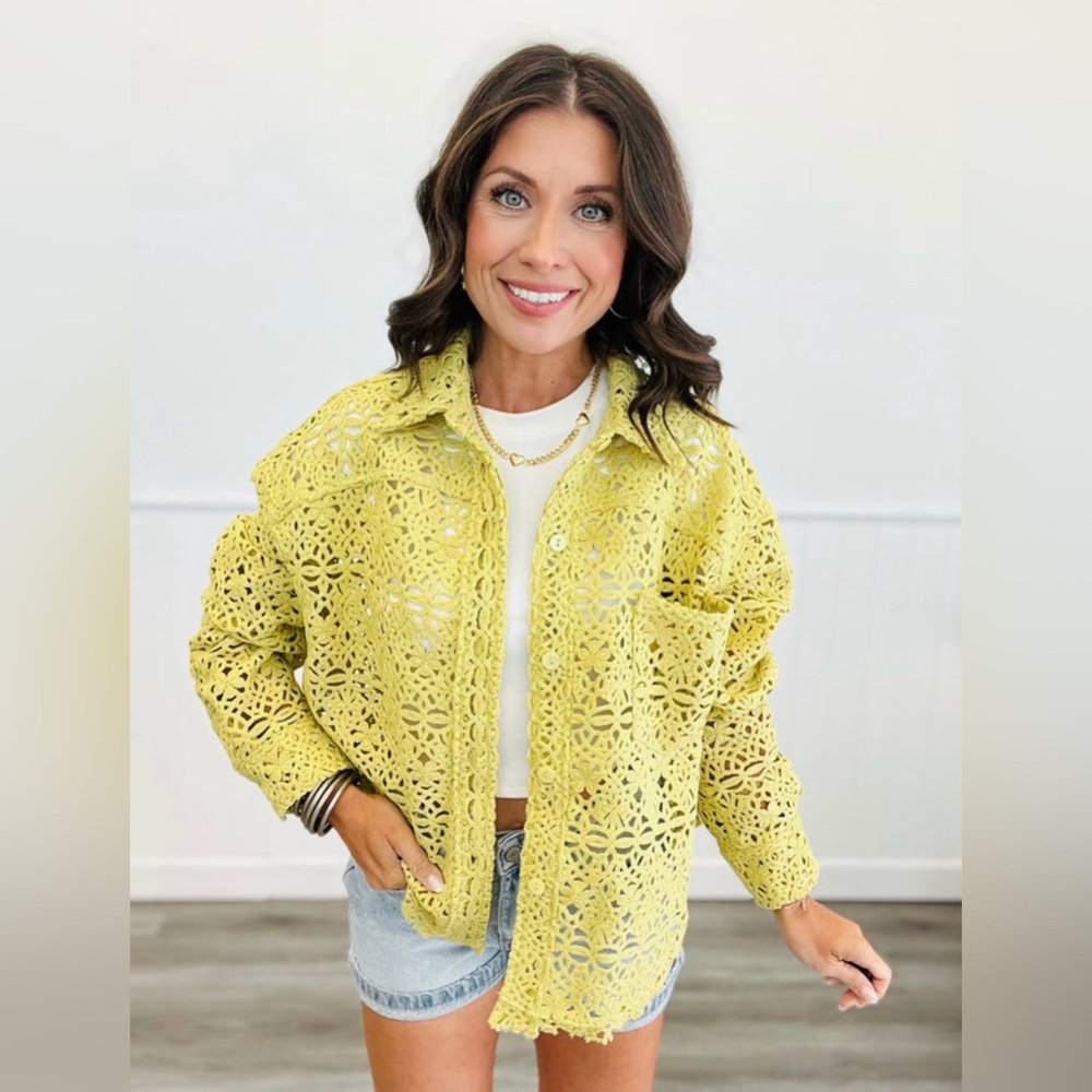 Oli & Hali Lace Button-Up Shacket